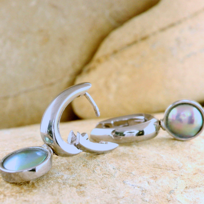 Pearl Torea Earrings - Oval