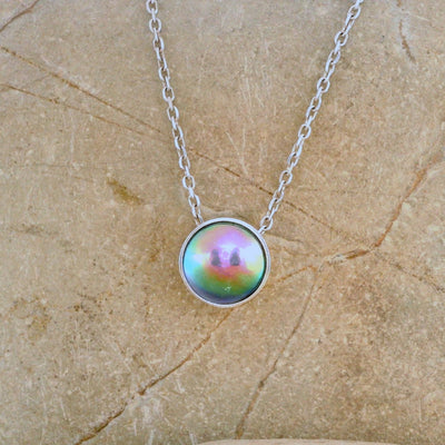 Pearl Twilight Moon Necklace - STG