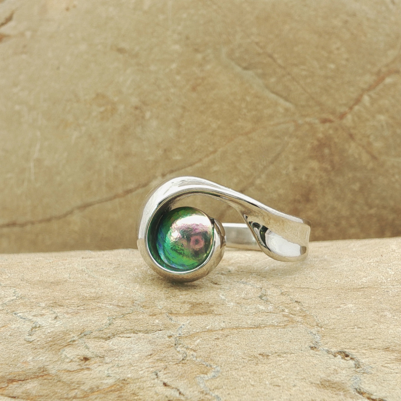 Pearl Athena Platinum Ring