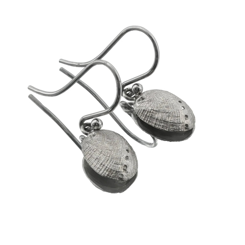 Sterling Pāua Haliotis Hook Earrings