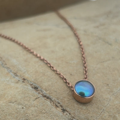 Pearl Moonrise Necklace - 9ct Rose Gold