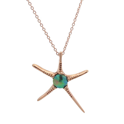 Pearl Starfish Rose Gold 9ct Necklace