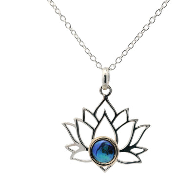 12. Pearl Lotus Necklace - December Aurora Pearl