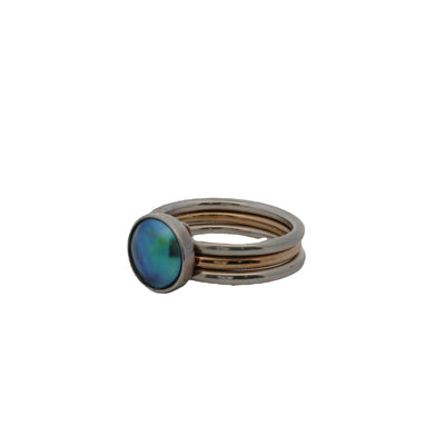 3. Pearl Fidget Ring - March Aqua Pearl