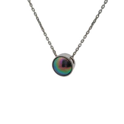 8. Pearl Twilight Moon Necklace STG - August Lime & Blush Pearl