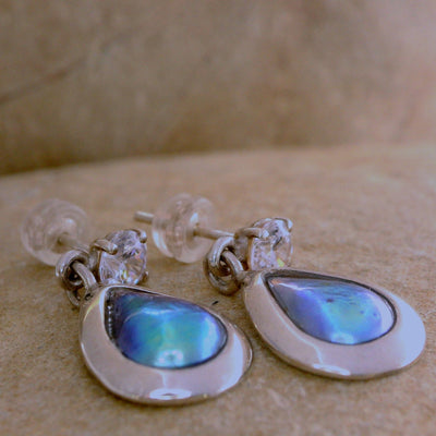 Pearl Blue Penguin Earrings