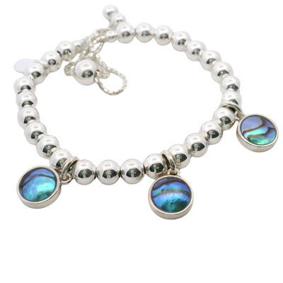 Pearl Silver Moons Bracelet