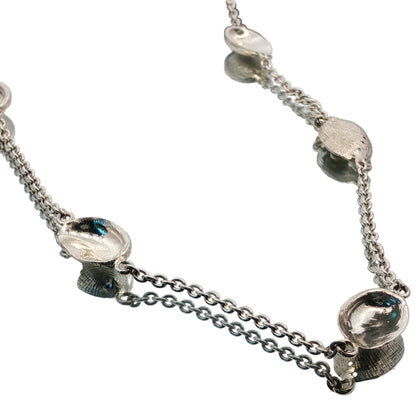 Sterling Silver Pāua Haliotis Cascade Necklace