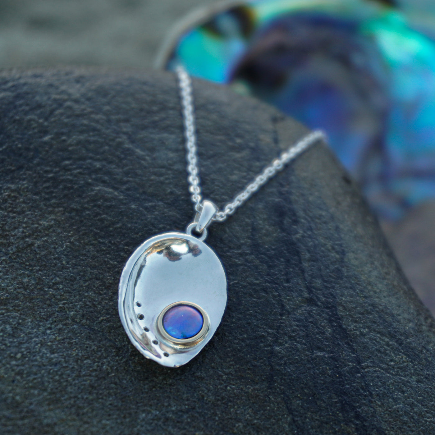 Pearl Paua Shell Necklace