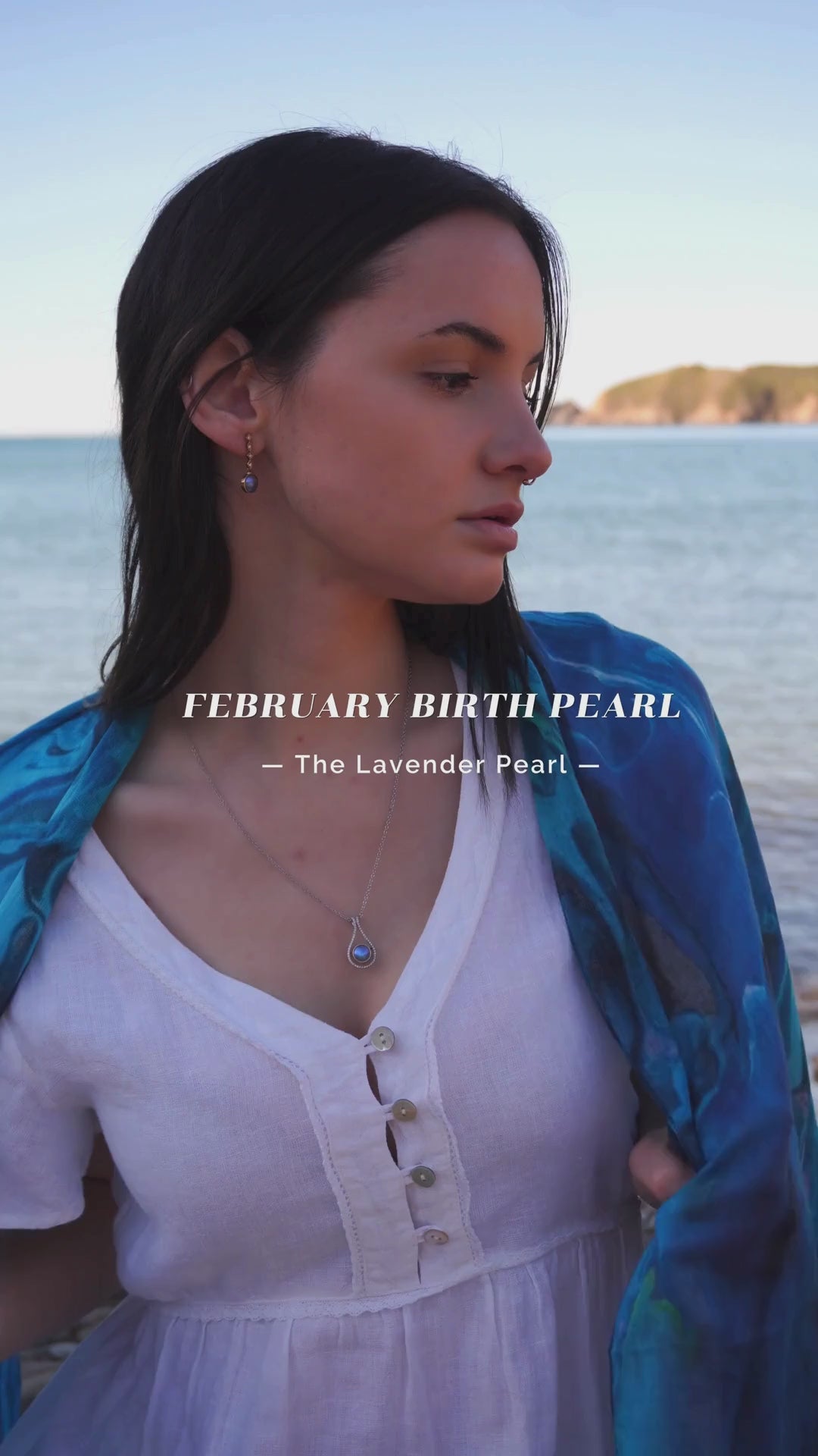 Pearl Diamond Fish Eye Necklace - 18ct White Gold