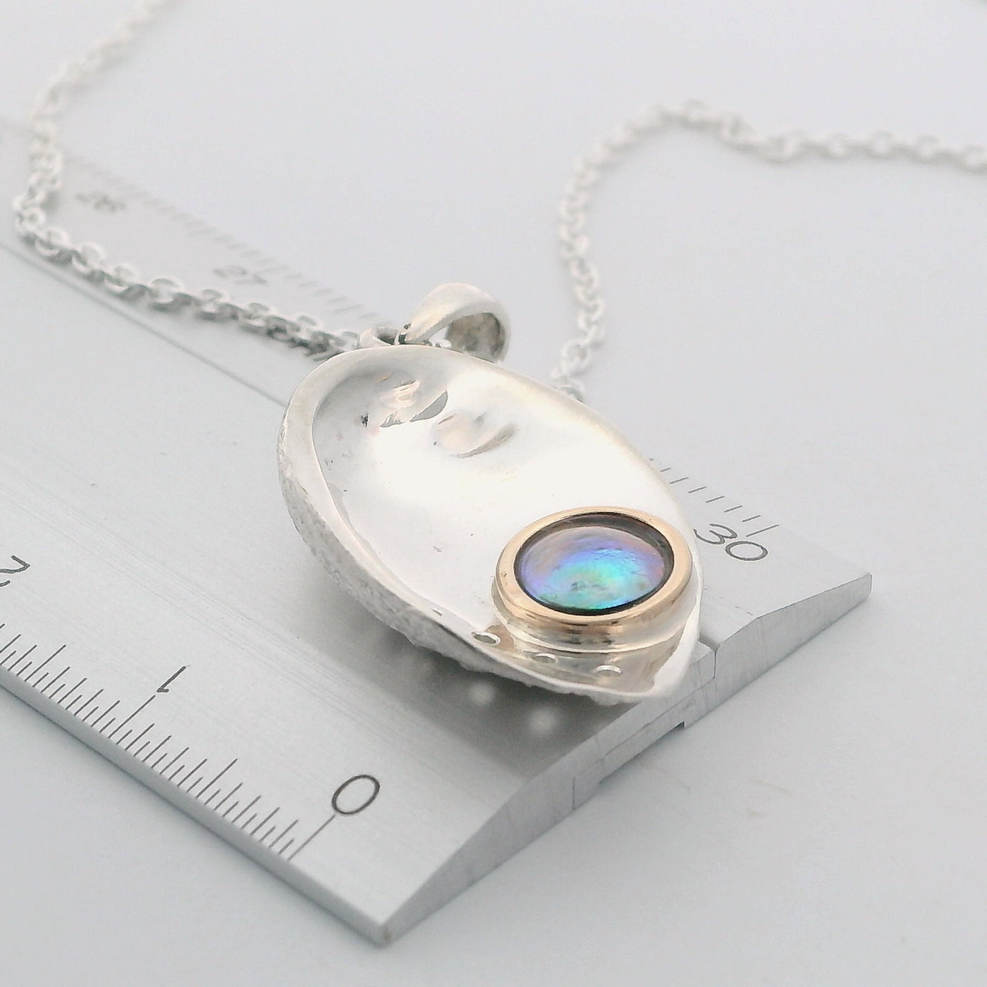 Pearl Paua Shell Necklace - Small