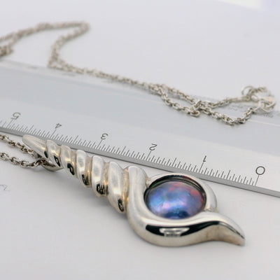 7. Pearl Narwhal Necklace  - July Flame Pearl