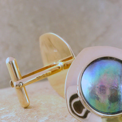 Pearl Mystery Cufflinks - 9ct Gold