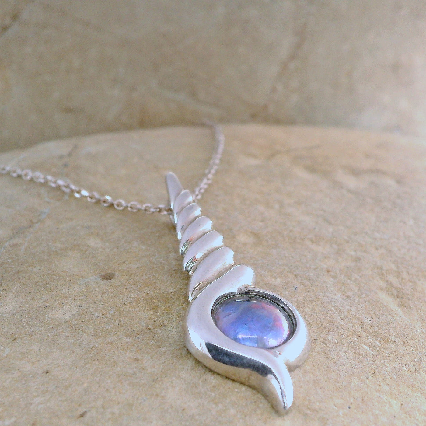 7. Pearl Narwhal Necklace  - July Flame Pearl