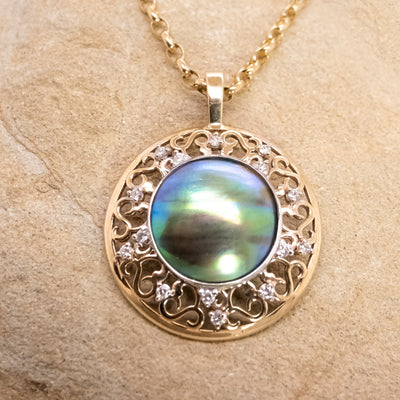 Pearl & Diamond Lunar Necklace