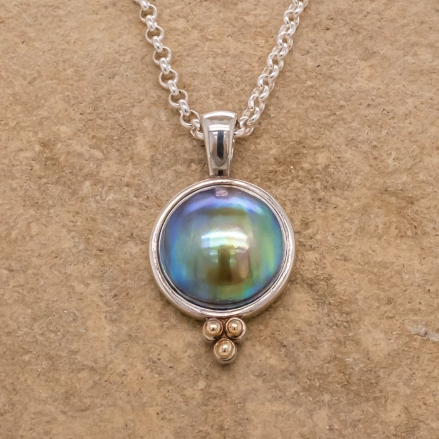 Pearl Twilight  Necklace - Two Tone